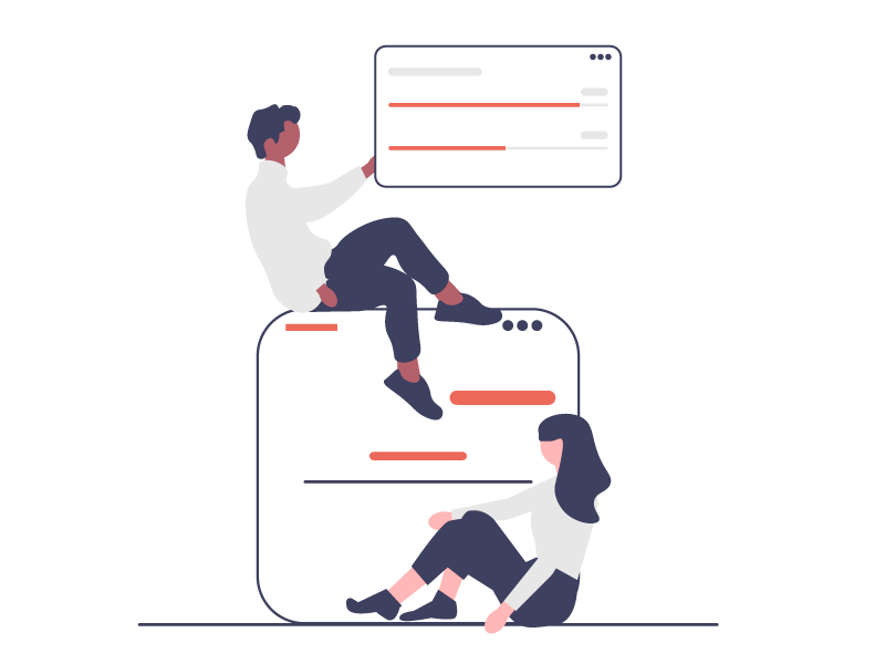 Illustration personnes assises